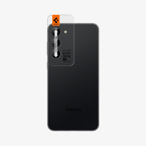 AGL05950 - Galaxy S23 Ultra EZ Fit Optik Pro Lens Protector in black showing the device